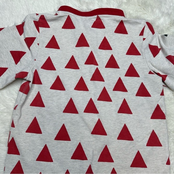 Peekaboo Beans Shirt Long Sleeved Triangles White & Red Size 6 - Picture 16 of 16